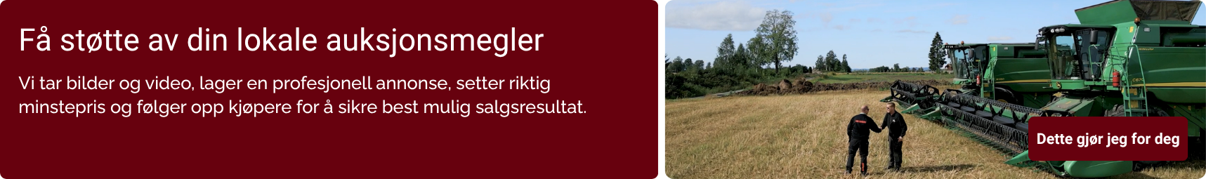 Kampanjebanner på Auksjonen.no